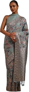 Soch Womens Chanderi Floral Zari Woven Saree