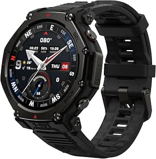 Amazfit T-Rex 3 Pro (Smartchoice)Outdoor Smart Watch 48mm Sapphire AMOLED Display,Ti Bezel,Dual Band GPS,Offline Maps,25 Days Battery,Built-in Flashlight,10 ATM,180+ Sport Mode,Android & iPhone,Black