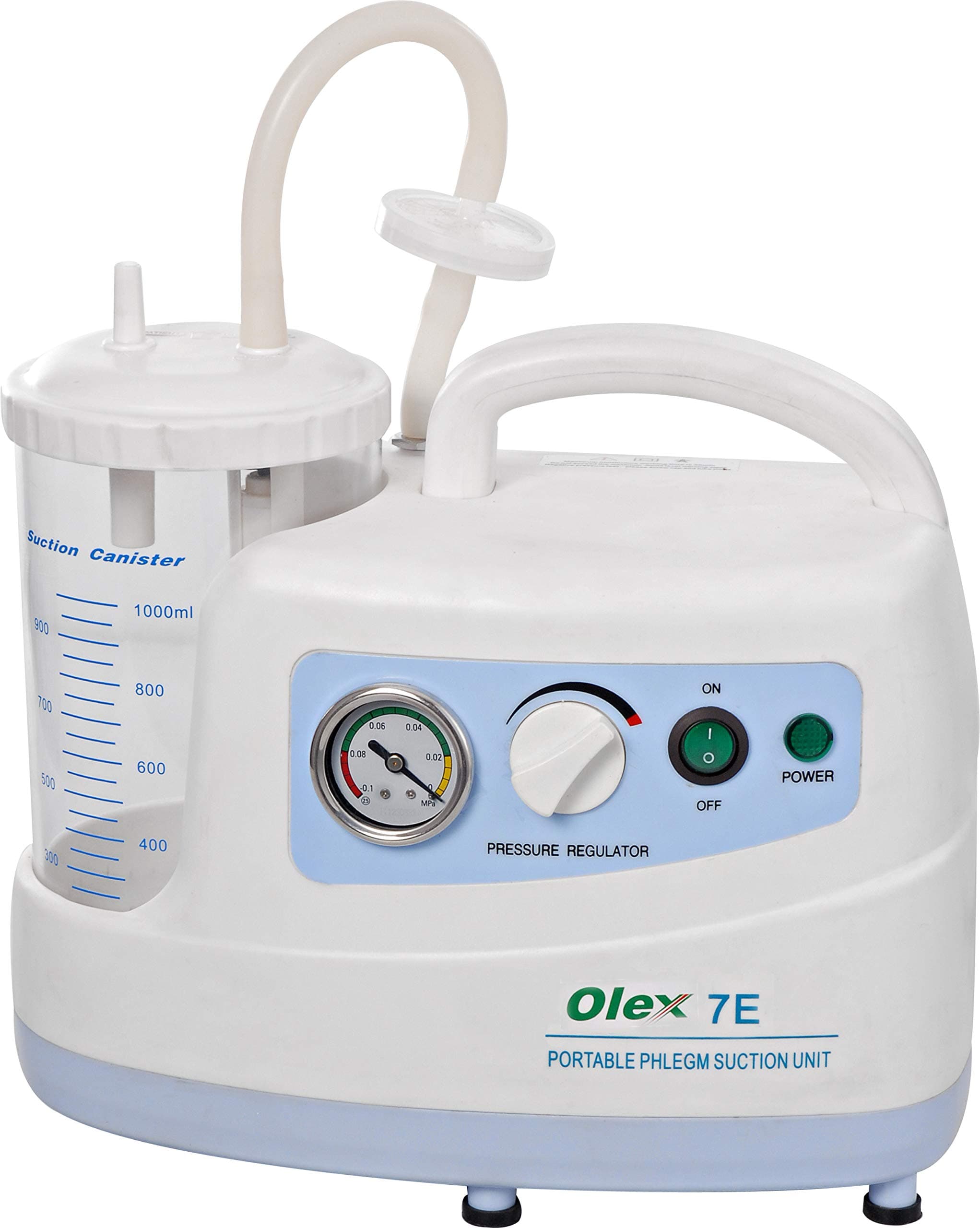 Olex Portable Phlegm Suction Machine Unit with 1000 ml Jar for Home, Clinic, Dentist and Hospital with 1 Year Warranty
