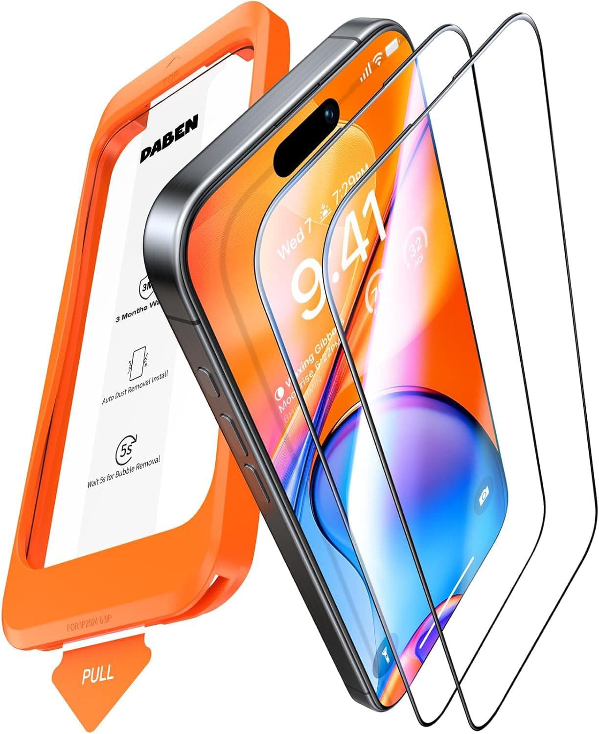 Supershieldz DABEN Tempered Glass For iPhone 17 Pro Max | 2 Pack, 6.9 inches, Screen Protector Guard, 9H+ Hardness, Military Grade Protection, Easy Install, Case-Friendly