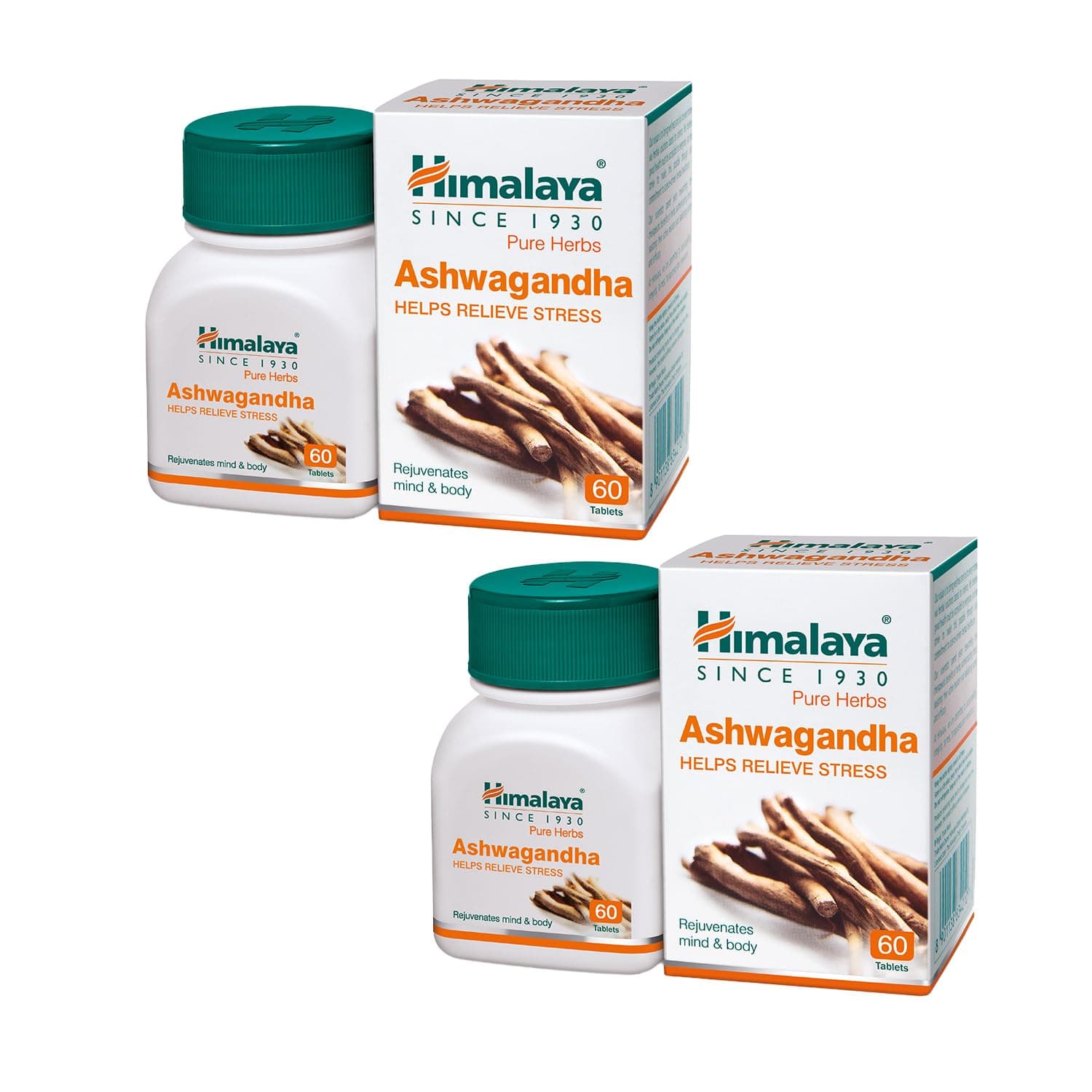 Himalaya Ashvagandha - General Wellness Tablets, 60 Tablets - Pack Of 2