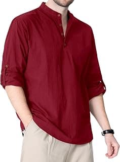 Fifth U Men's Kurta || Chinese Collar Full Sleeves || Straight Hip Length Kurtas || Short Kurta for Men || for Festival || Function || Occasion Wear Fancy Kurta