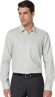 Arrow Men Slim fit Cotton Checked Long Sleeves Semi-Cutaway Collar Shirt