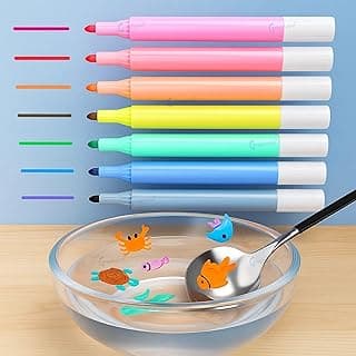 GRAPHENE Magic Doodle Making Water Erasable Markers Floating Ink Pen Set, Magical Water Painting Sketch Pens Whiteboard Marker for Kids, Children Art (Multicolor, 8 Count (Pack of 1))