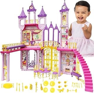 Simba Steffi Love Dream Castle Doll House – Large Princess Fantasy Castle Playset for Doll Play, Imaginative Role-Play & Storytelling, Doll Castle Set for Girls Age 3+ Years (Dolls Not Included)