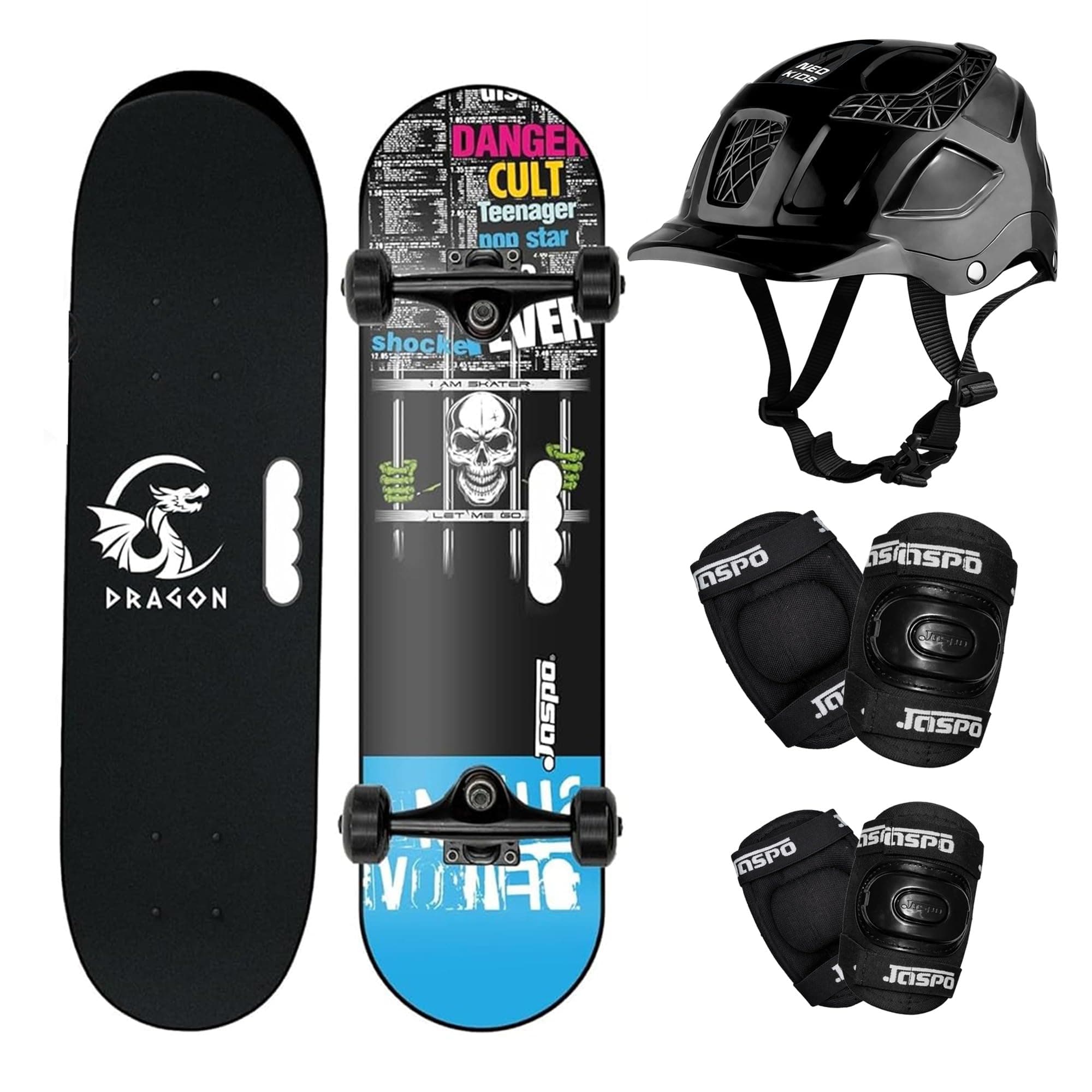 Jaspo Dragon fire Skateboard for All Age Group (Dragon FIRE Intact (Deck Size 27"x7.75"))