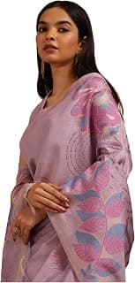 Soch Womens Tussar Woven Design Saree With Zari Woven