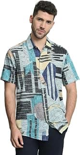 MUFTI Multicolor Abstract Slim Fit Shirt