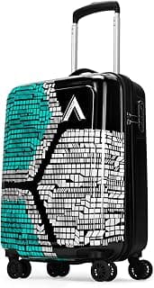 Aristocrat Bruce Cabin Trolley Bag 54cm | Small | Hard Luggage | Smooth 8-Wheel Suitcase | Secure Combination Lock with Sturdy Zipper | Full Fabric Convipack | 3-Year Warranty (Blue)