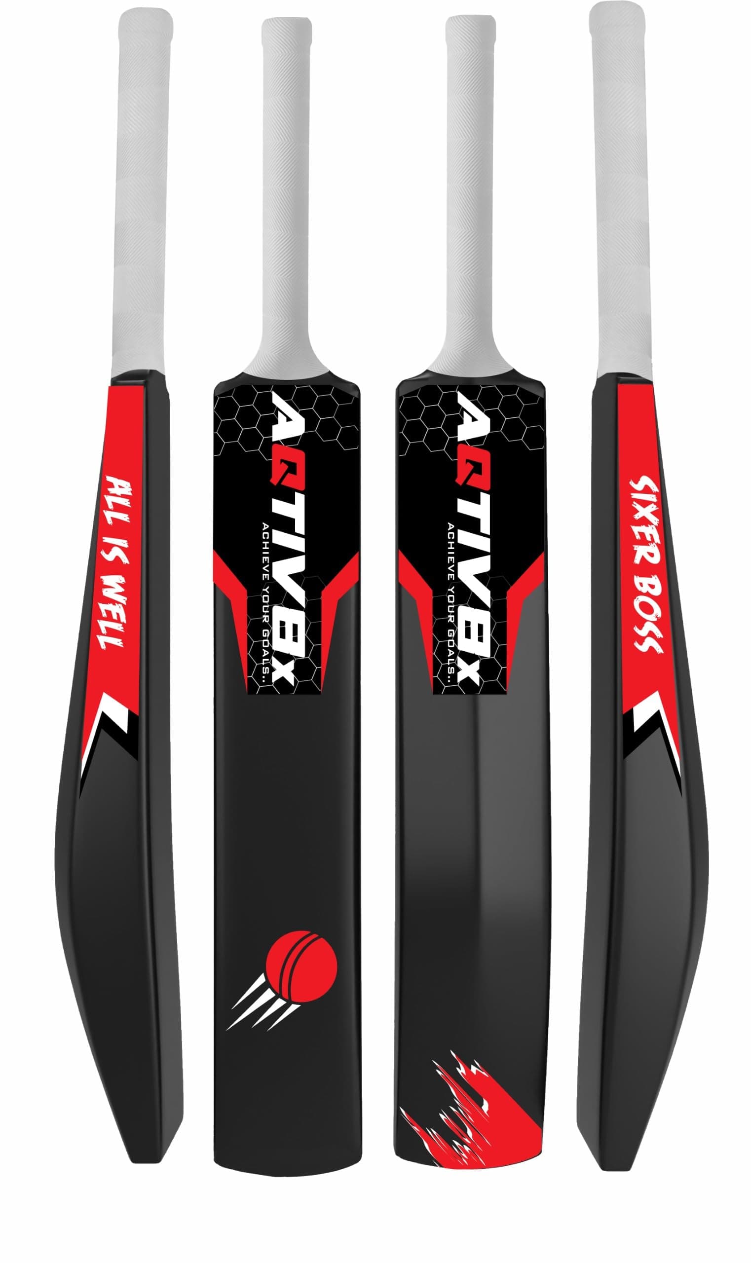 AQTIV8x Plastic Bat, Hard Plastic Cricket Bat, Tennis Cricket Bat, Turf Tennis Bat Lightweight