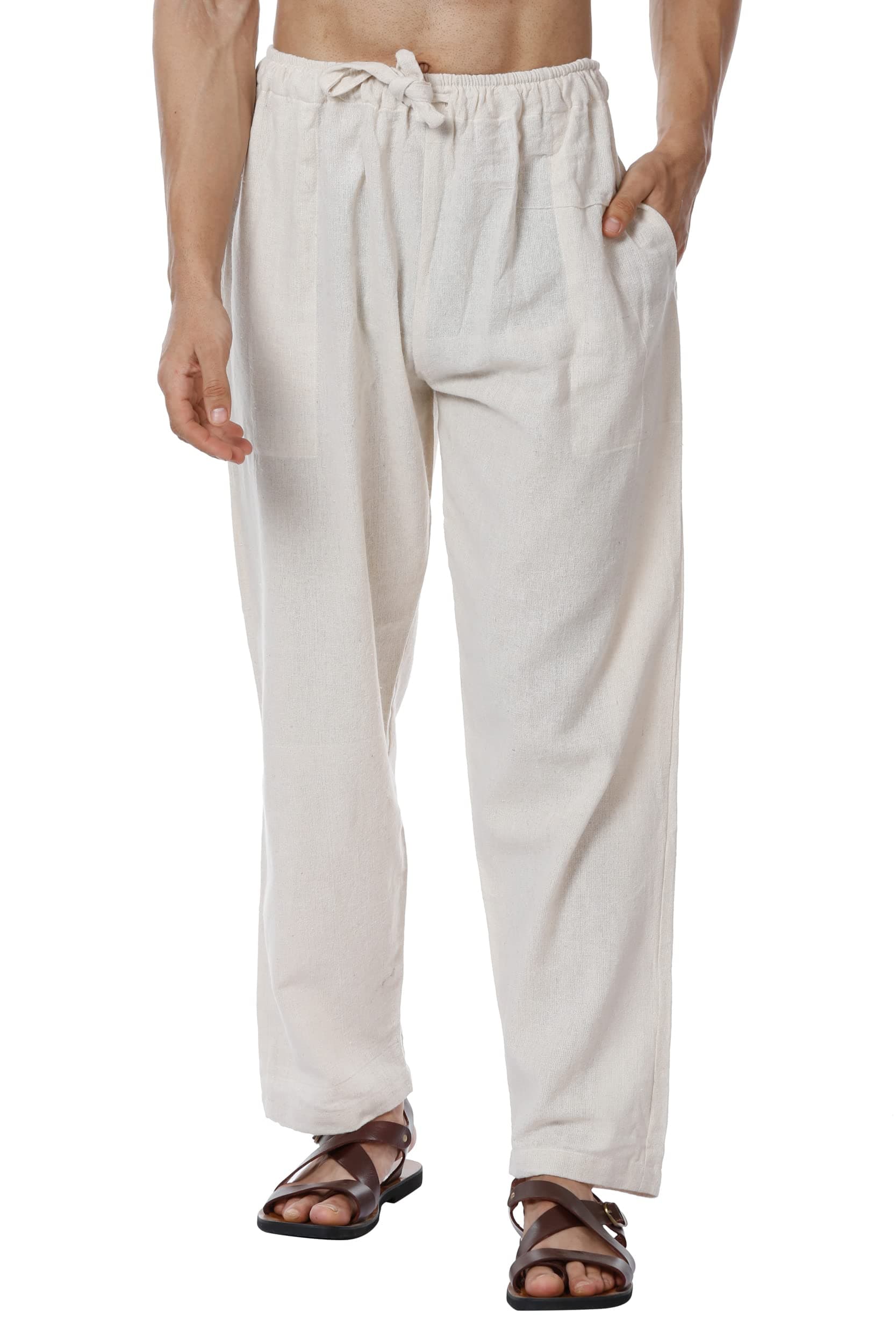 Aatman One Size Men's Eco-Friendly Cotton Pyjama | Fits Waist Size 28 to 36 Inches