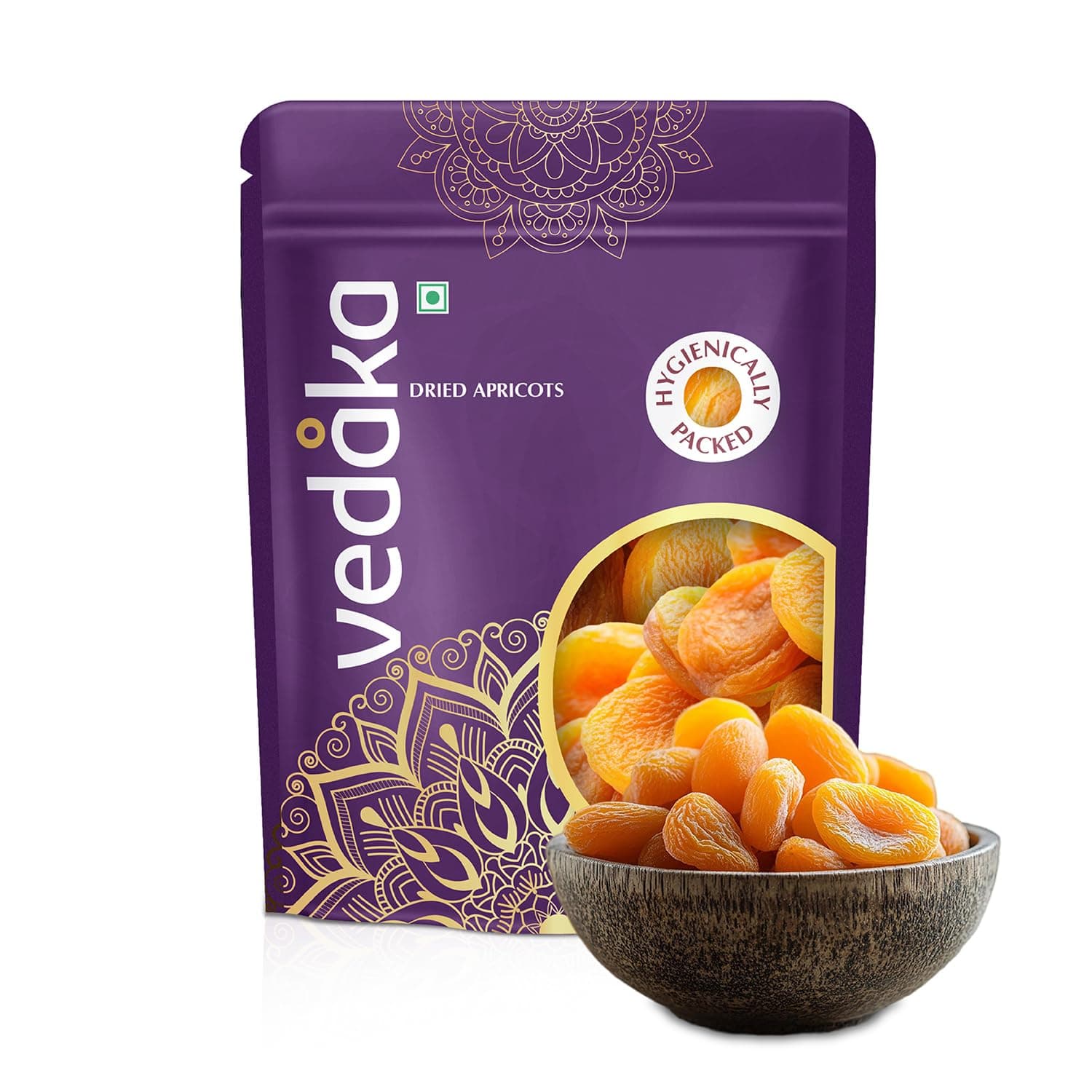 Amazon Brand - Vedaka Dried Apricots | 500 g | Premium Khumani/Jardalu | Boosts Immunity | Soft and Chewy Dehydrated Fruits | No Added Preservatives