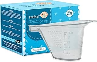 Silicone Paladai Baby Feeding Cup for Newborn – Boilable Reusable Nifty Feeding Cup, Soft Baby Feeder, 45 ml Round Silicone Cup (Transparent)