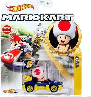 Hot Wheels Mario Kart Characters and Karts as Mariokart Toad MACH 8 1:64 Die-Cast Cars