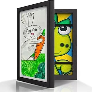 Art Street A4 Kids Artwork Storage Photo Frame for Paintings/Drawing/Artwork for walls Children Picture Frame & Easy Swappable Kids Art Frame, Mothers day Gift, (Black, Size 9.2x12.6 inch)