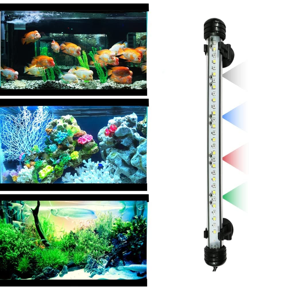 COLOURFUL AQUARIUM Led Lamp with Multicolor Changing Switch Waterproof iP68 Rated Light Fully Submersible | Underwater Decoration (#40F - 1.5 to 3 Ft Tank)