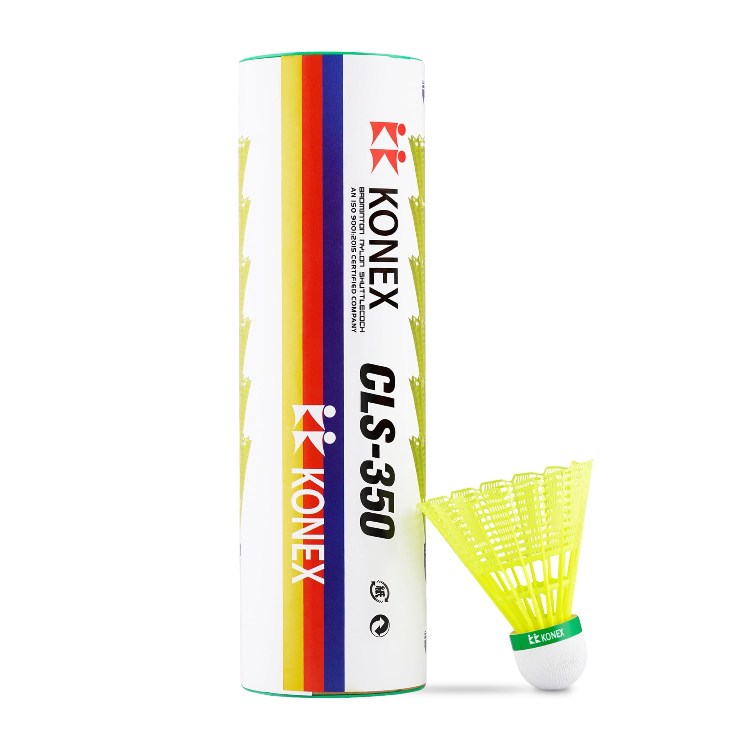Konex Badminton Shuttlecock (6 Pcs) | Durable Nylon Build with Lightweight Design | Fast, Stable & Steady Flight | Perfect for Indoor & Outdoor Games - Yellow