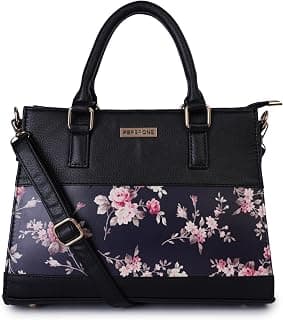 Peperone Black Printed Handheld Bag