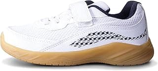 Nivia Flash Badminton Shoes for Kids, PVC Synthetic Leather & Mesh Upper, Duofoam Midsole, Non‑Marking Herringbone Round Sole, Ideal for Indoor Court Agility