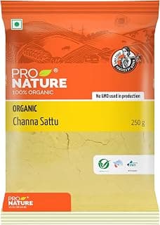 Pro Nature Organic Channa Sattu - 250g | High Protein & Fiber | Natural & Gluten Free Roasted Chana Flour