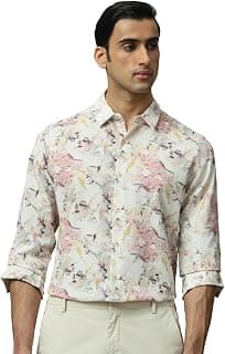 MUFTI Off White Floral Slim Fit Shirt