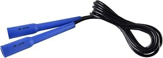DE JURE FITNESS Adjustable Skipping Rope � Slim Handle, 275cm, Multiple Colors (Blue-Black)