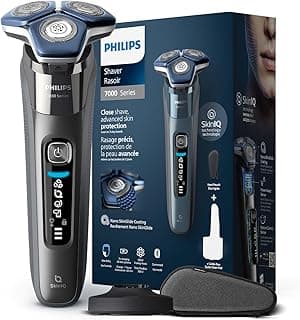 PHILIPS Electric Shaver for Men | Close shave, advanced skin protection with advanced SkinIQ Technology | Smooth glide, close shave, even on 3-day beards | Senses, Adapts and guides on the correct motion | 360 D Flexing heads | S7887/35