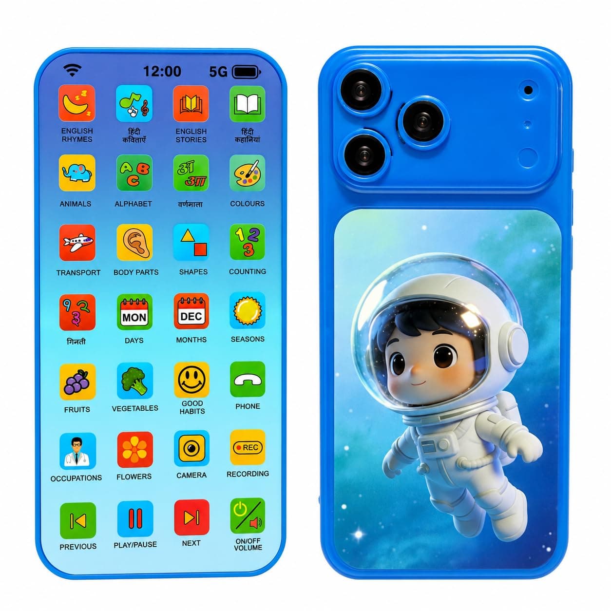 Amitasha Educational Phone Toy for 2-12 Years Kids Rechargeable 28 Modes Talking Baby Smart Phone Mobile Toy for Boys Girls Birthday Gift