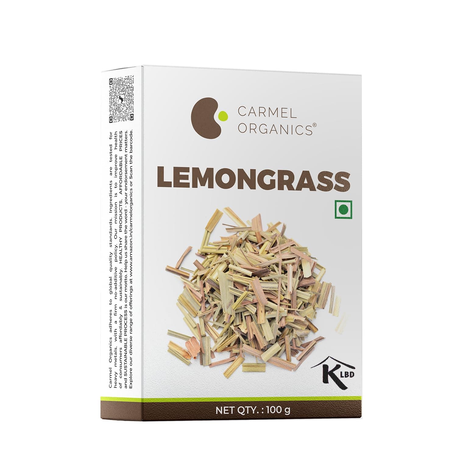 Carmel Organics Lemongrass Whole 100 Gram | Cymbopogon flexuosus | Makes 50+ Refreshing Cups | Inji Pullu, Nimma Gaddi, Nimbe Hullu | No Artificial Colors & Flavors