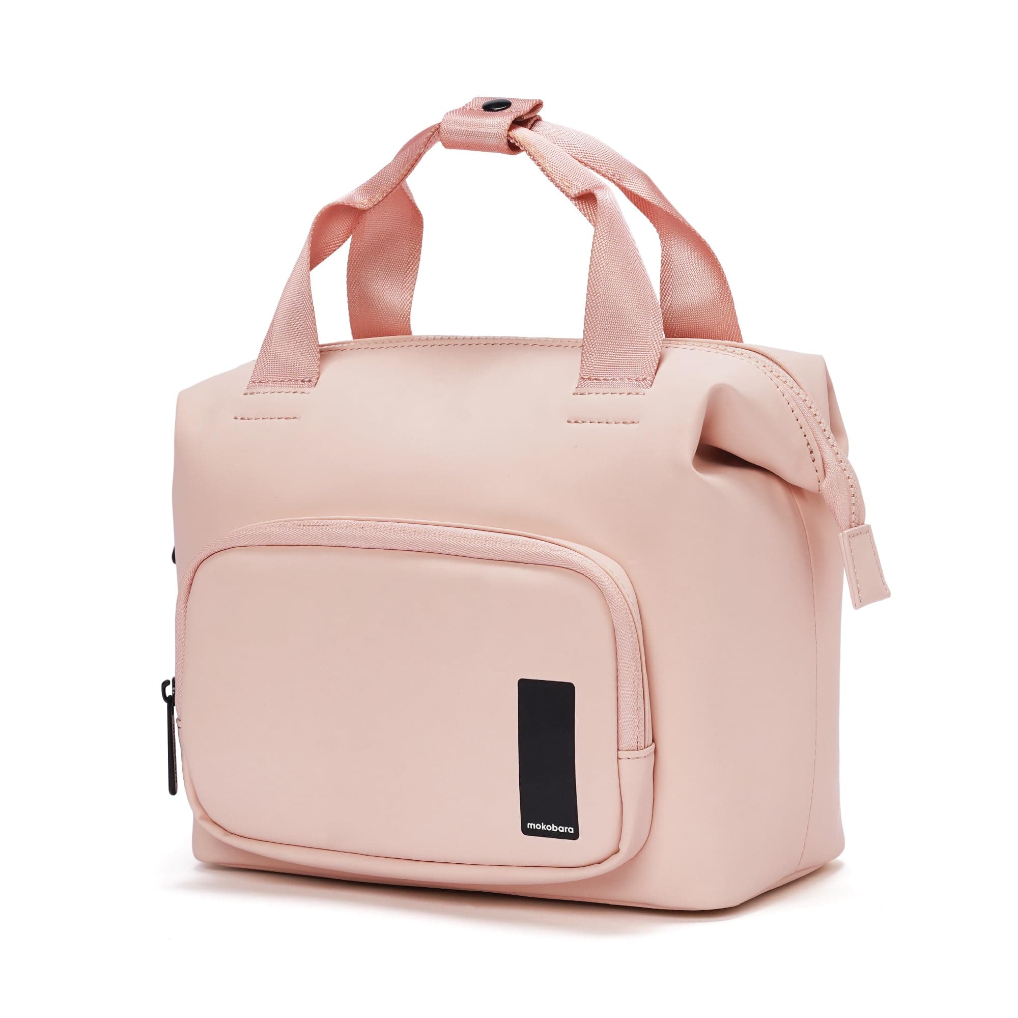 MOKOBARA The Take-Out Lunch Bag – Tan Spill-Proof Large & Roomy for Daily Use, Office Carry, Travel, Easy Access & Easy to Clean (Lucky Charm), Pink