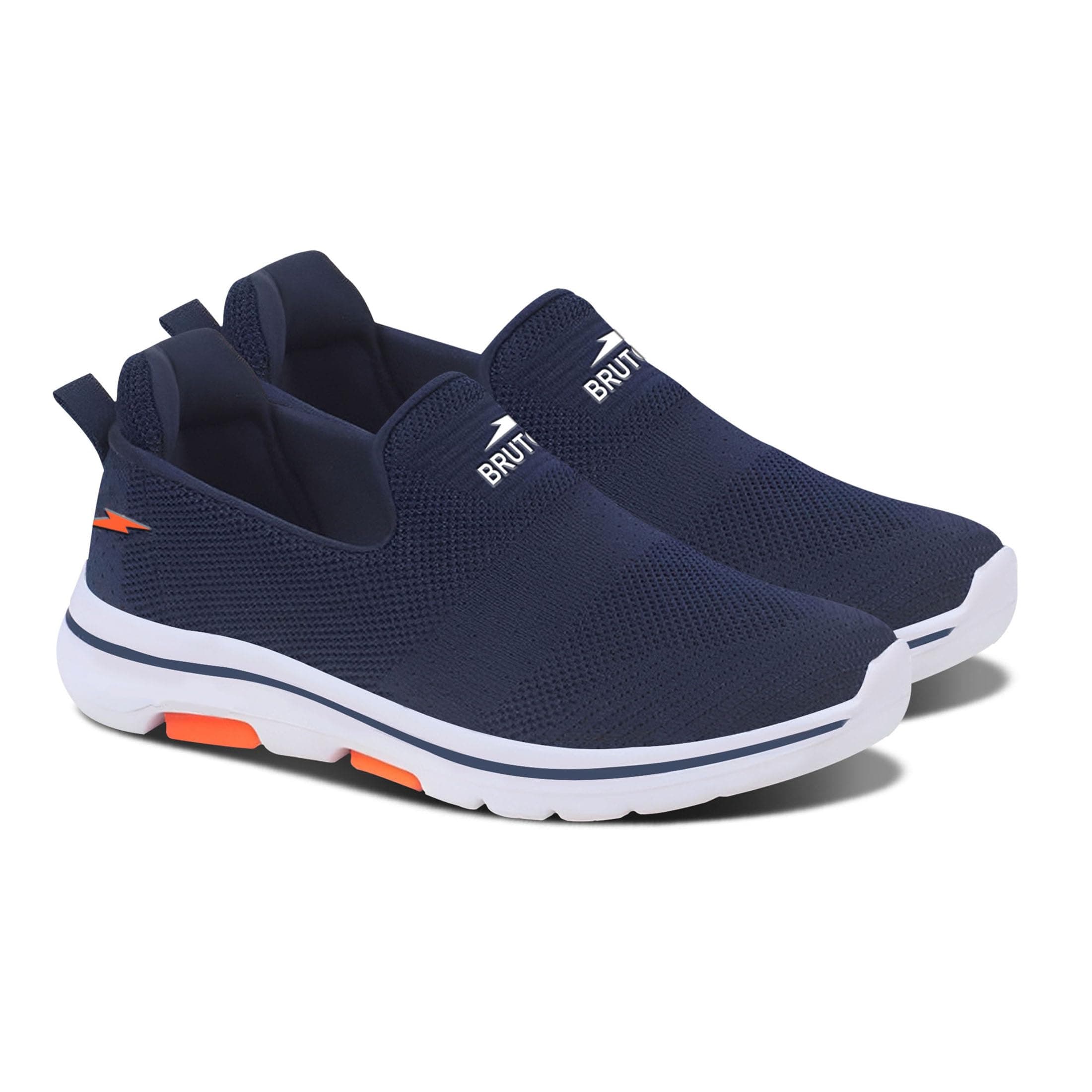 BRUTON Men's Slip-On Sneakers | Lightweight Breathable Walking & Running Shoes | Cushioned EVA Sole Sports Shoes for Gym, Training, Travel