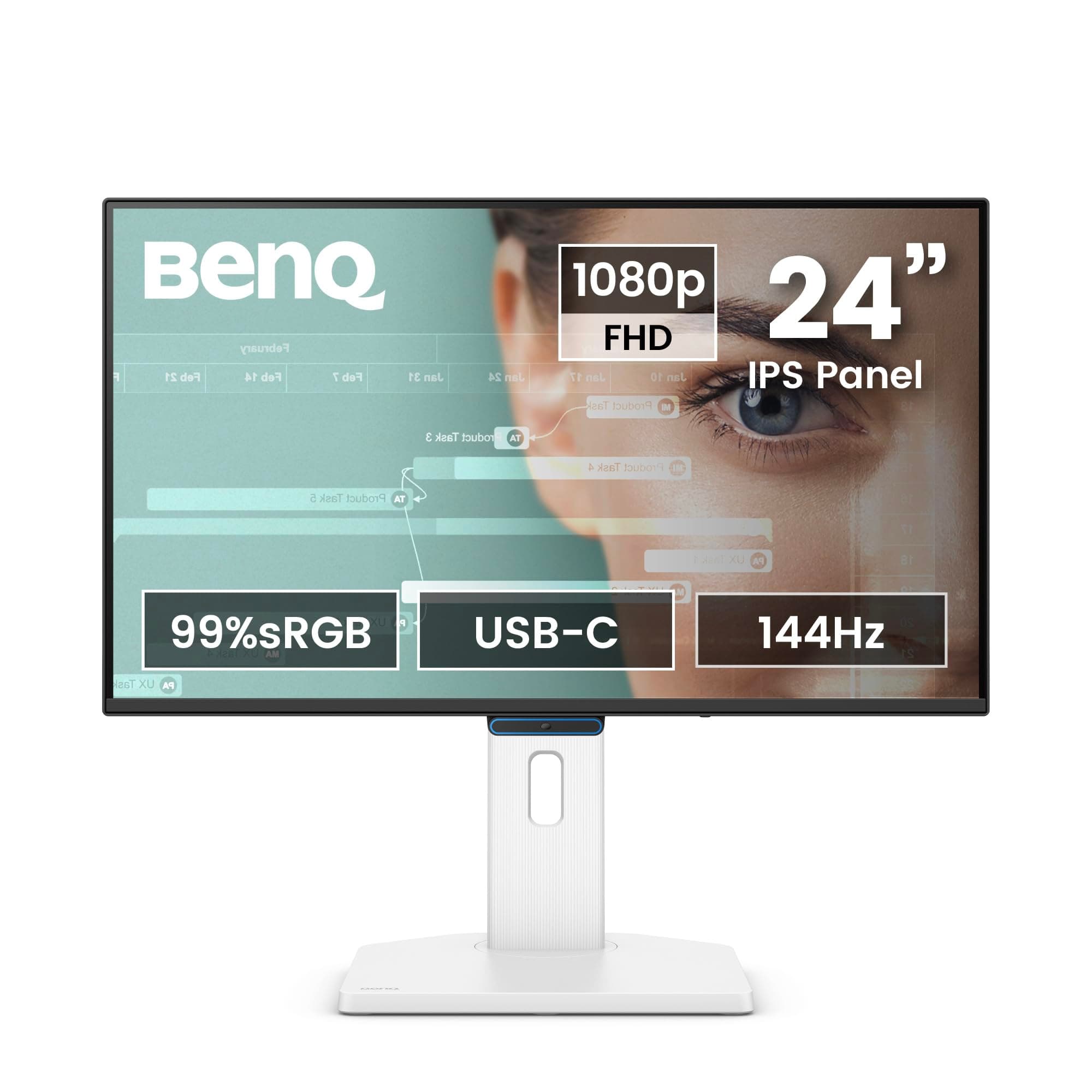 BenQ GW2790TC 27" IPS 144Hz FHD Eye-Care Monitor |99% sRGB|1500:1 CR|USB-C(20W)| 2Wx2 Speakers|Height, Tilt, Pivot & Swivel| Ultrathin Bezel| HDMI |DP| AMD FreeSync|TÜV Rheinland 4-Star(White)