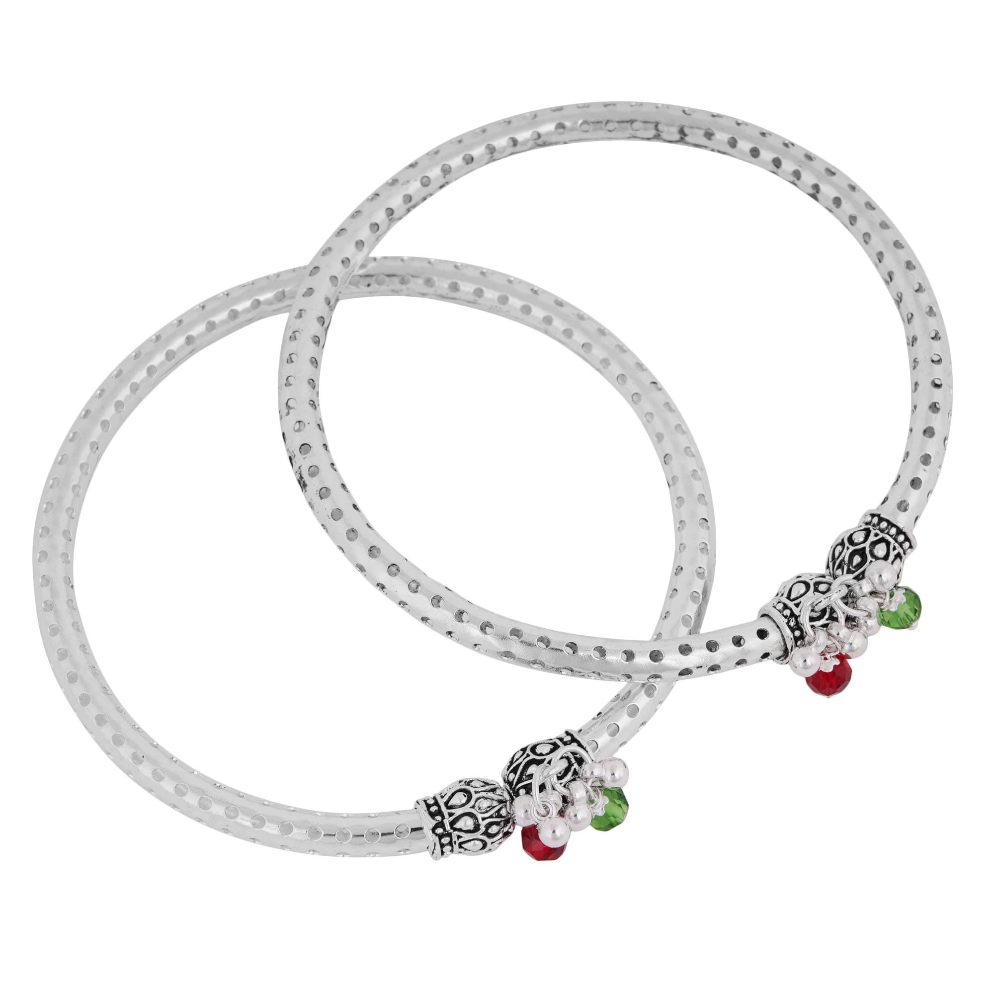 Shreyadzines Wedding Dance Oxidised German Silver Metal Kada Adjustable Anklet/Pajeb/Payal for Women and Girls