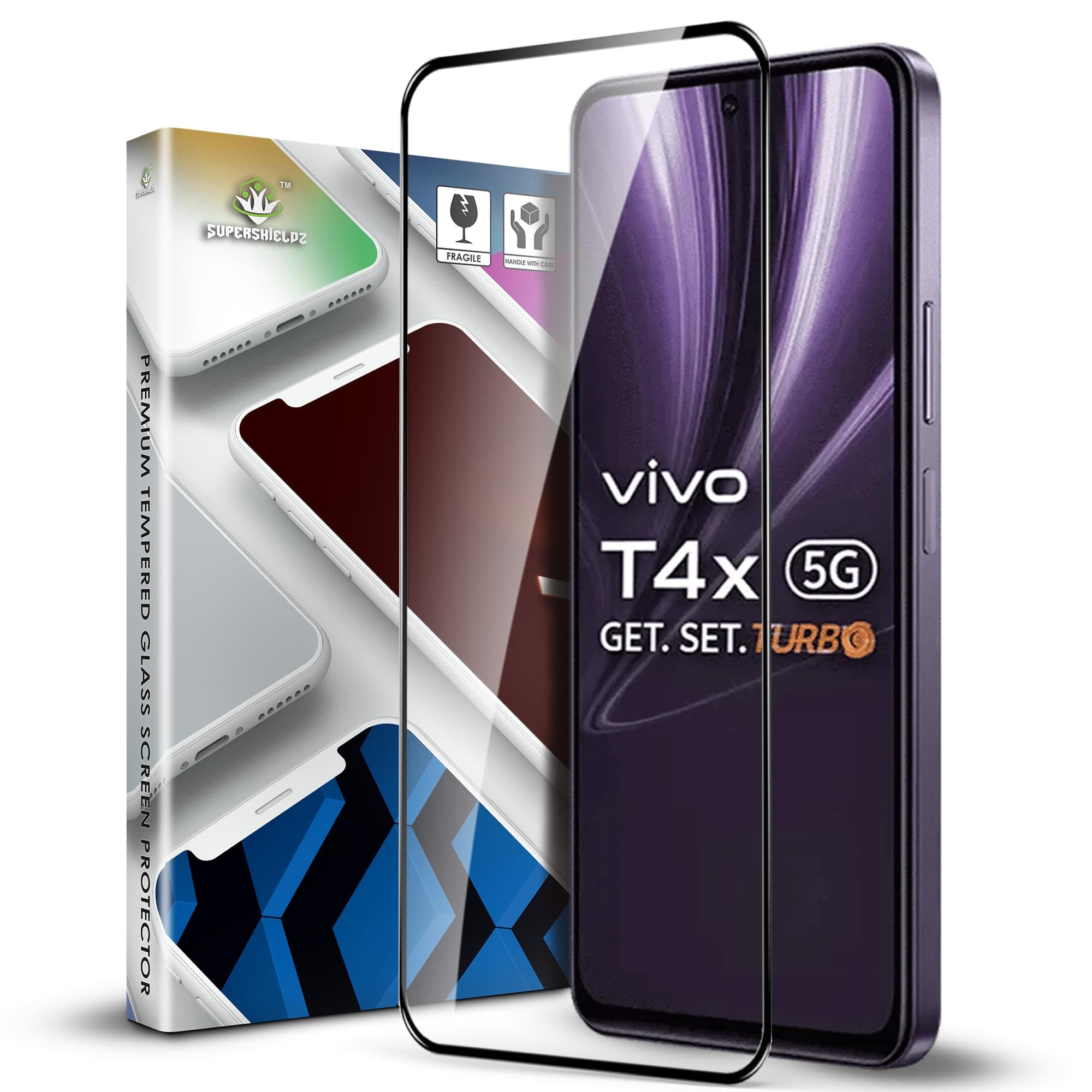 Supershieldz NeoGuard HD+ Tempered Glass Screen Protector Guard for iQOO Z10x, Vivo Y31 Pro and Vivo T4X, 9H Hardness | Case-Friendly | Easy Installation Kit