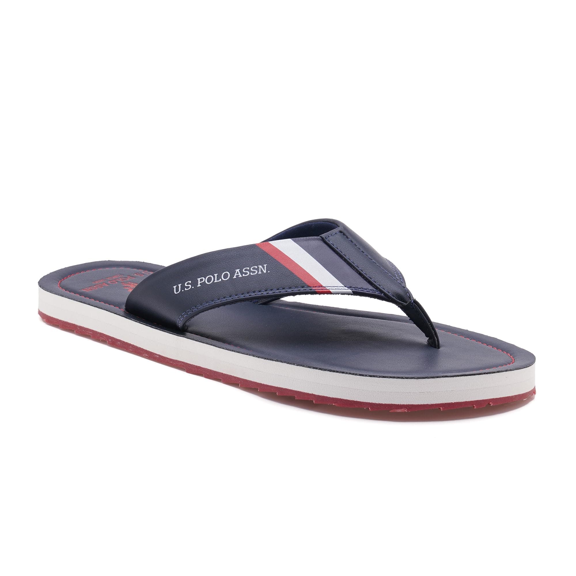 U.S. POLO ASSN. Men's| PATT NAVY| Stylish slider Slippers