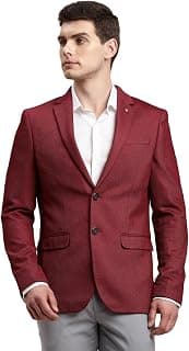 Turtle Men’s Cotton Blend Dobby Structured Casual Blazer | Tailored Fit | Lightweight Smart Casual Blazer for Office