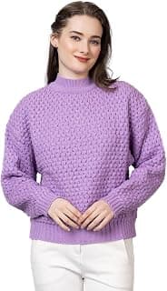 Wear lusso Women’s Pullover Sweater Relaxed Fit for Winter Wear | Full Sleeve | 100% Wool | Latest Stylish Sweater Crafted with Comfort Fit for Winter Wear