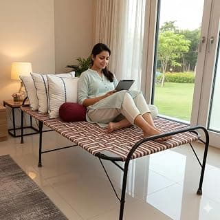 Avika Single Folding Bed for Adults and Students (6FT BY 3FT)
