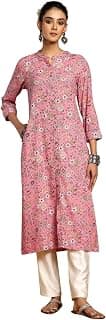 Indya Women's Rayon Regular Fit Casual Kurta