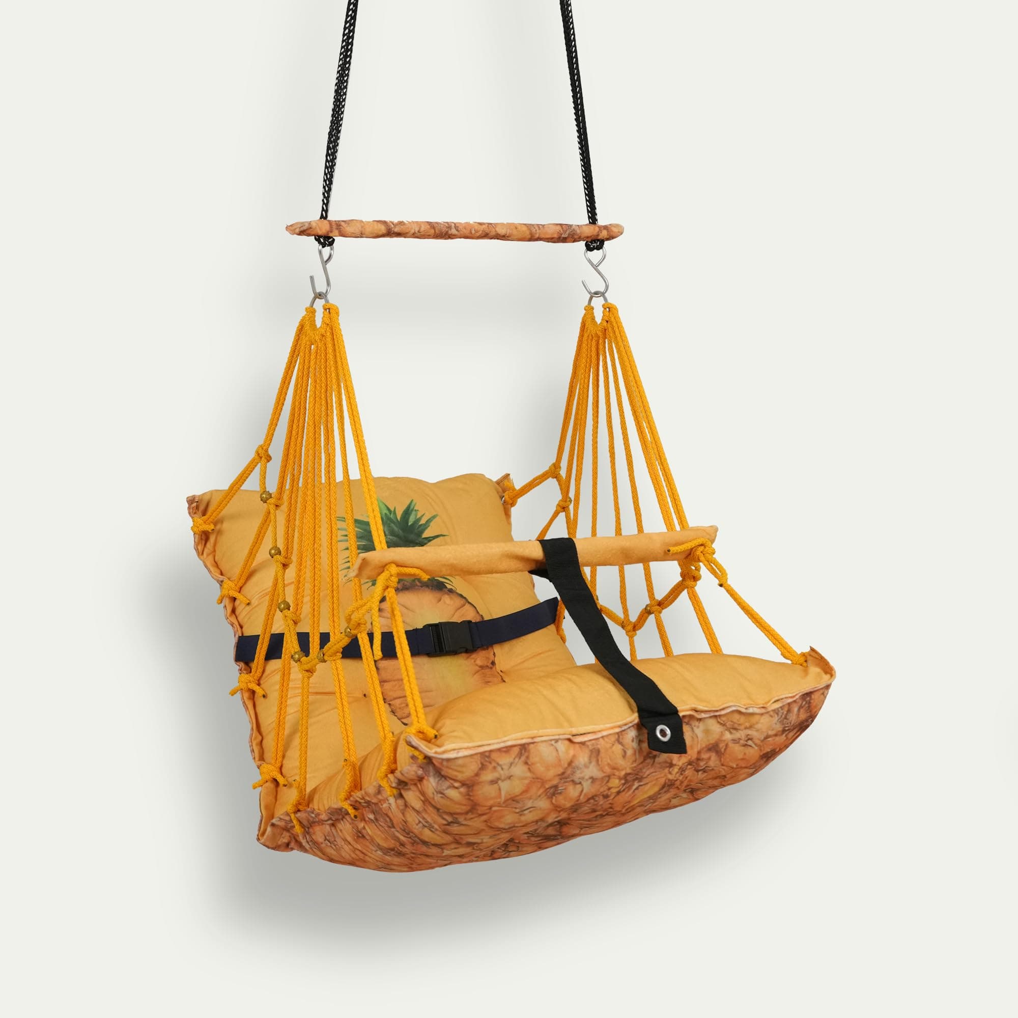 BOFFLE® Cotton Swing Chair for Kids Baby's Children Folding and Washable1-3 Years with Safety Belt/Home,Garden Jhula for Babies|Swing for Kids | Seat and Back Side 16x16 inch