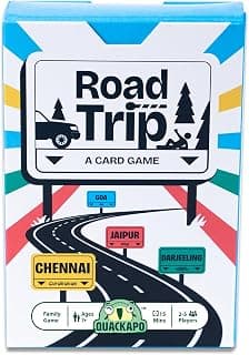 Road Trip Card Game for Kids, Adults & Families, Play at Parties, Picnics and Vacation Travel, Ages 7+, 2 to 5 Players, Perfect for Birthday, Return Gifts