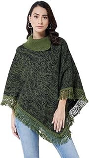 Pivl Wool Blend Striped Poncho for Women for Winter