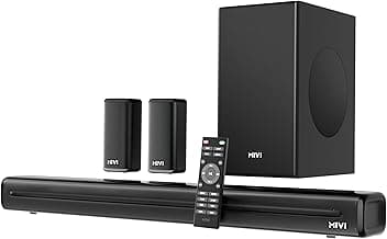 Mivi Nex 650 Soundbar [New Launch], 650 Watts, 5.1 Channel System with Sound bar, Satellite Speakers and Subwoofer, Nex Surround Feel Technology, Multiple Input Modes, Made in India
