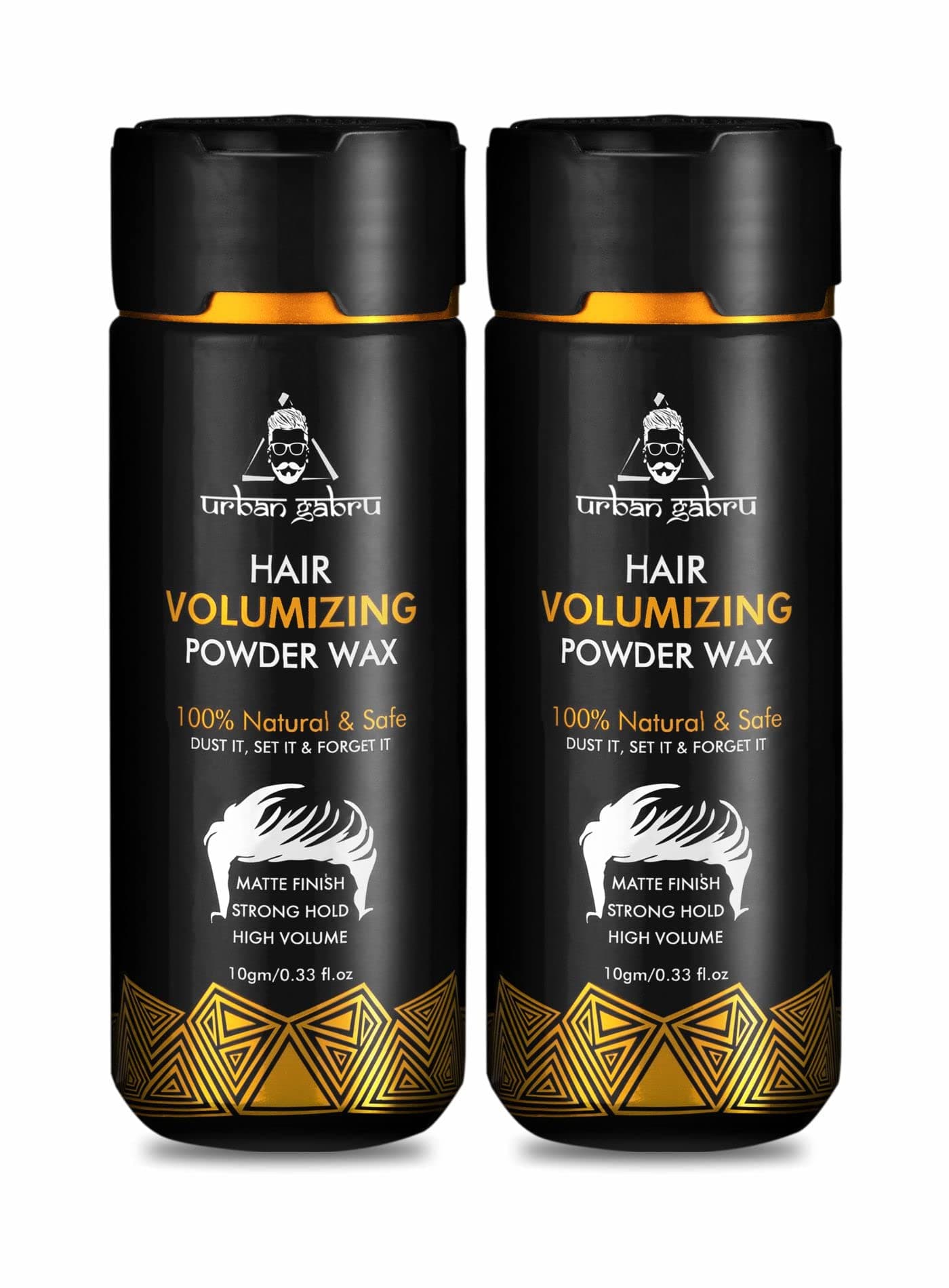 UrbanGabru Hair Volumizing Powder Wax strong hold | Matte Finish | 24 hrs hold | 100% natural & safe hair styling powder (Aloe, Pack of 2)