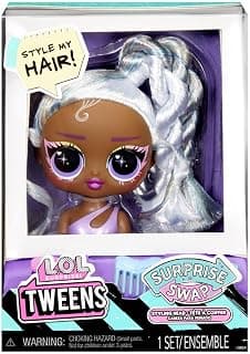 L*O*L Tweens Surprise Swap Series Silver & Grey Hair- Styling Heads with Fabulous Accessories and Great Hair - Ideal for Ages 4 and Up