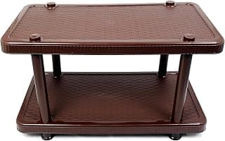 Esquire Coffee Table (Brown) Center/Teapoy Plastic Table
