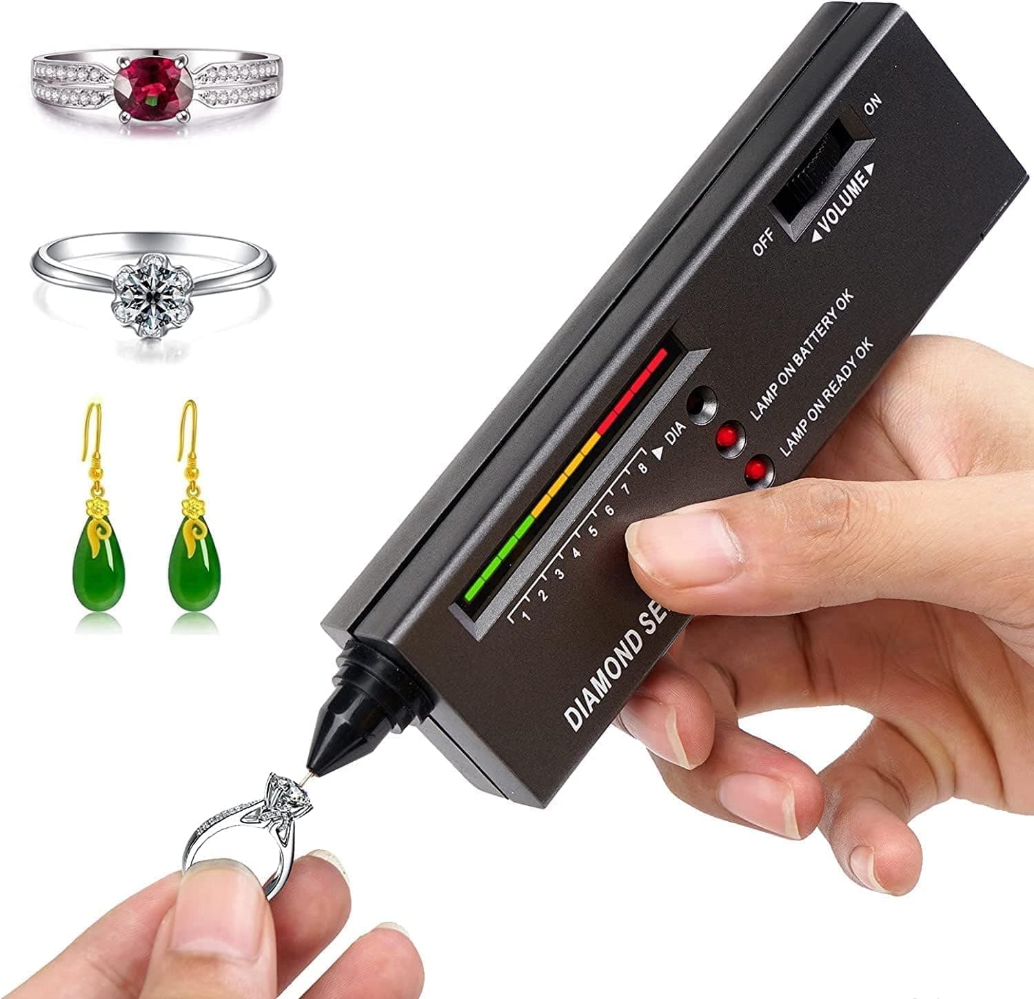 Bistilite Professional Diamond Selector II - High Accuracy Diamond Tester Pen for Jewelry, Gemstone & Diamond Testing, Portable Gemological Tool with Protective Case and Testing Platform