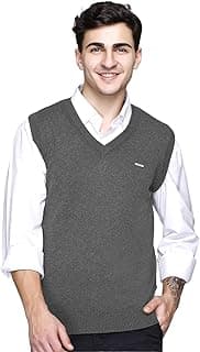 GODFREY V Neck Cotton Half Sweater for Man Winter Wear - Pullover Sweater for Men