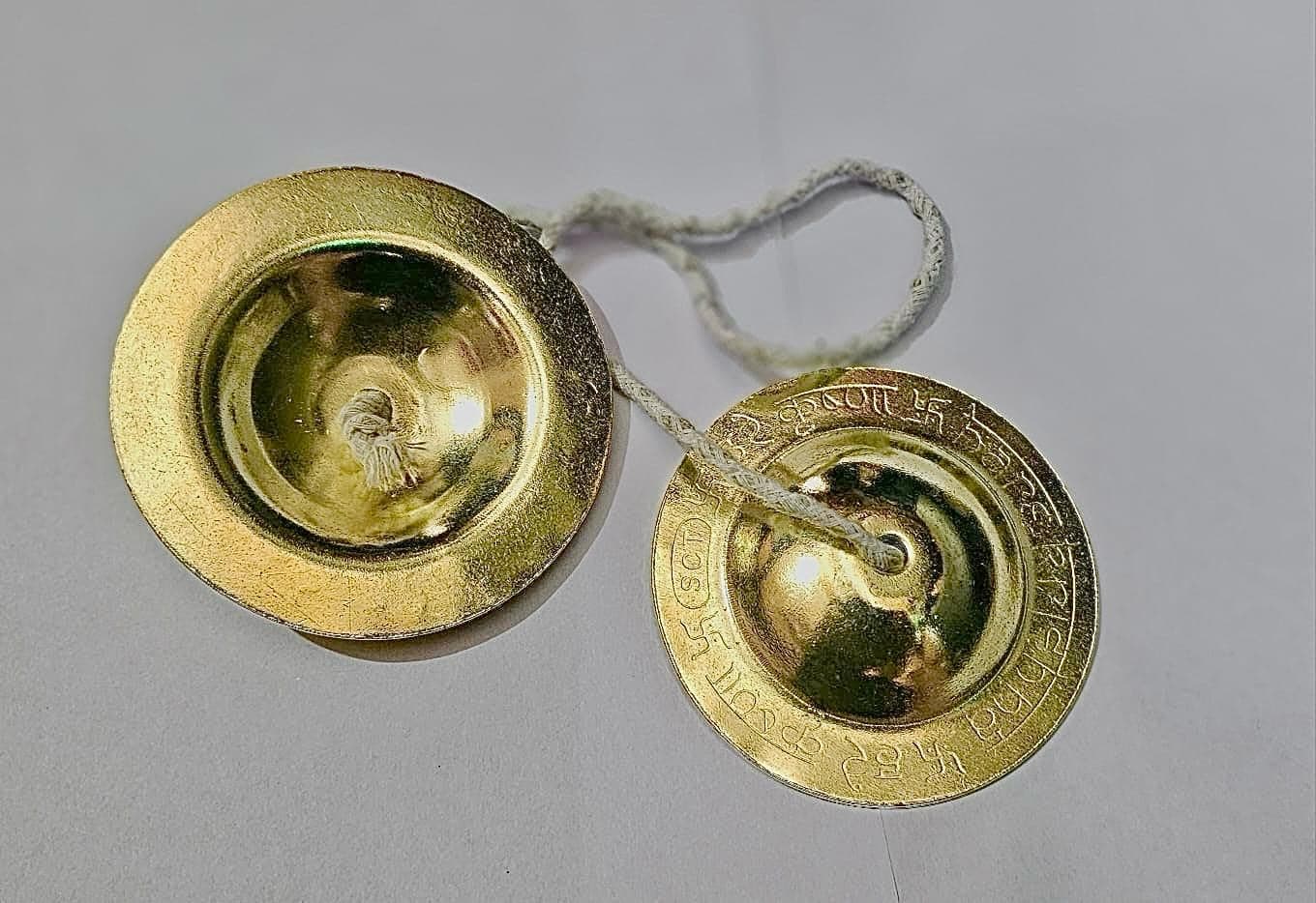 Sai Musicals khartal Traditional Instrument Indian Music (4 Inches) Metal manjeera,Indian hand cymbaltala, jalra, khartal, kartal tala for bhajan
