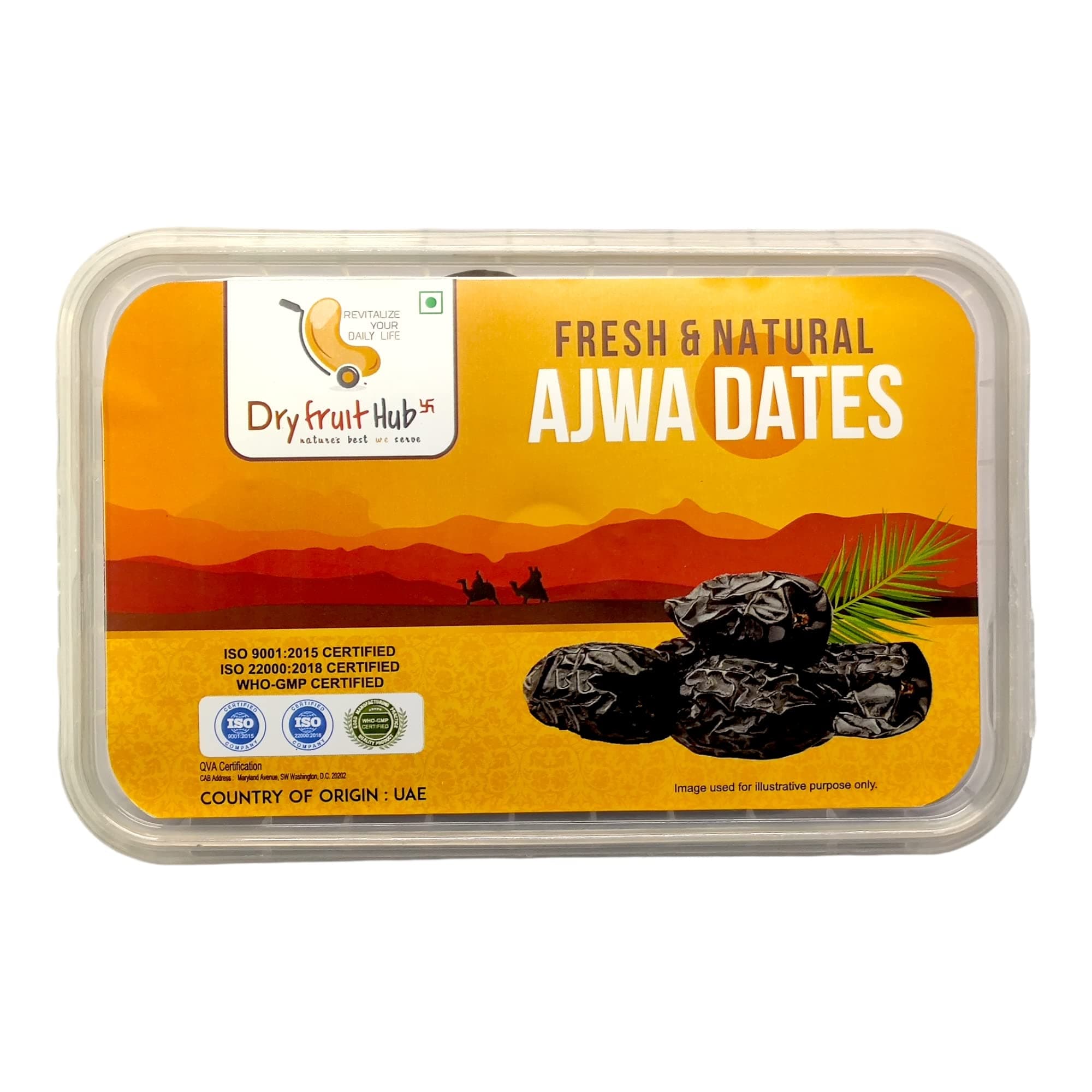 Dry fruit hub Ajwa Dates 500gm | Khajoor | Ajwa dates original | Authentic Madina Dates | Natural, Soft & Sweet | Handpicked, Fresh & Hygienically Packed | Ready to Eat